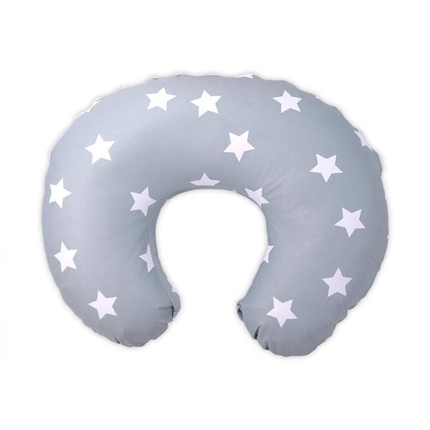 Perne si paturici - Perna multifunctionala, Happy, 140 cm, husa detasabila, Stars Grey Mist, bebelorelli.ro