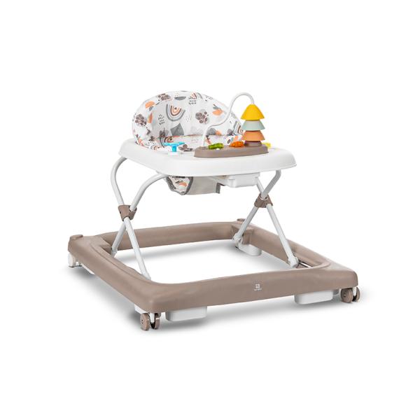 Premergatoare - Premergator, Walkigo, panou muzical cu jucarii, 3 pozitii de inaltime, baza lata si stabila, 6 luni+, Beige, bebelorelli.ro