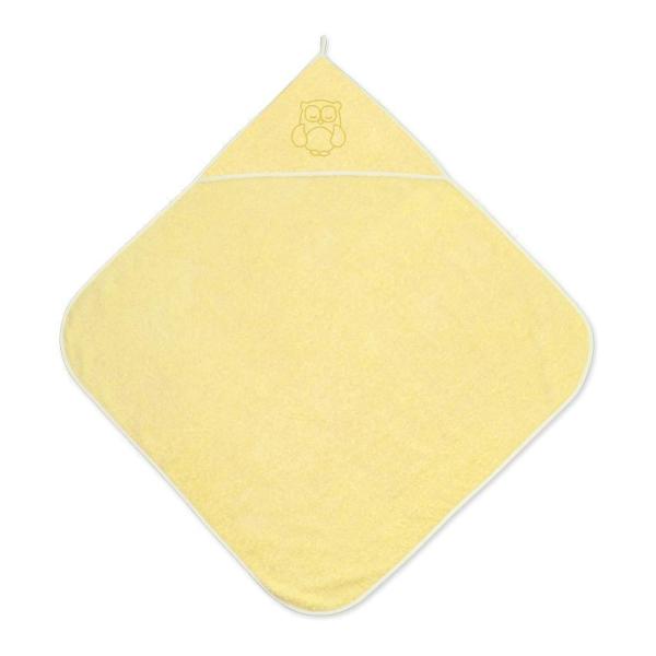 Lichidare de Stoc - Prosop bebe cu gluga, 80x80 cm, Yellow, bebelorelli.ro