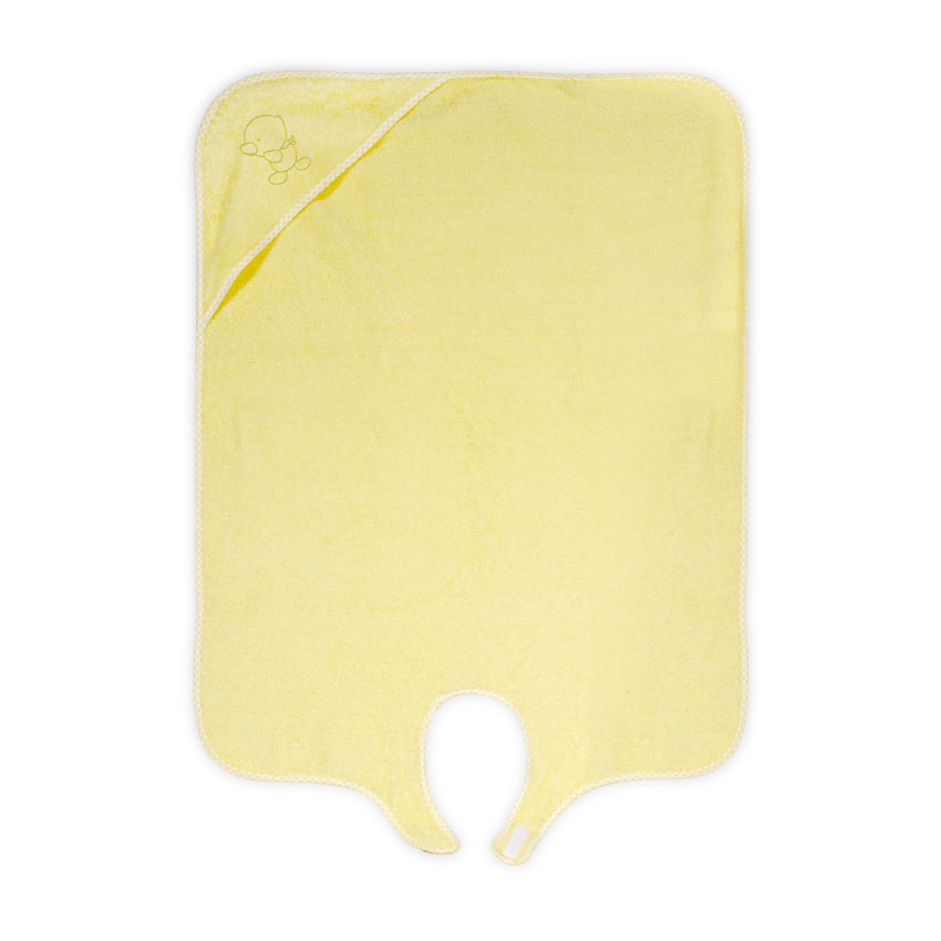 Accesorii baie - Prosop dublu de baie, 80x100 cm, cu capison, Yellow, bebelorelli.ro