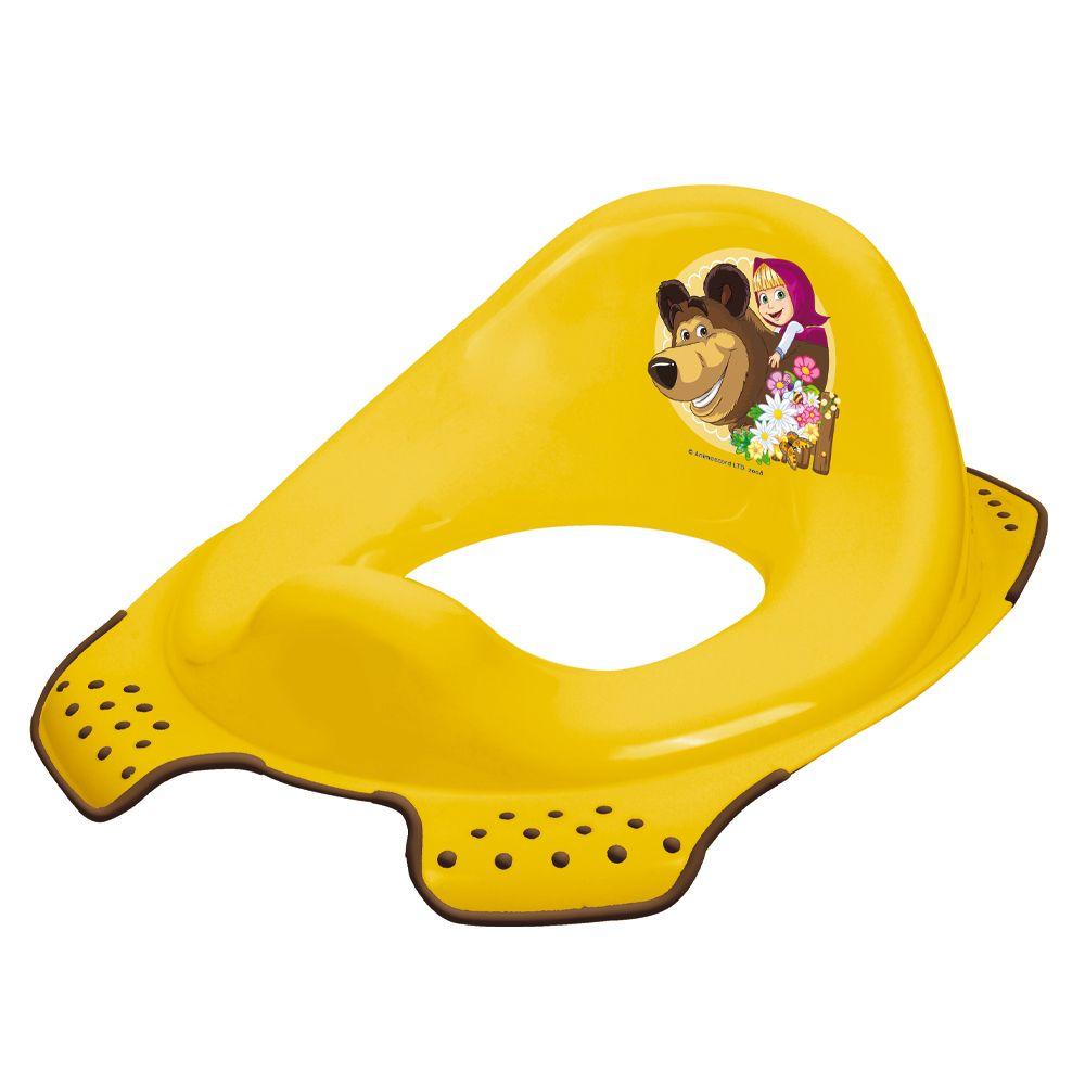 Reductoare WC - Reductor anatomic toaleta, Masha and the Bear, Yellow, bebelorelli.ro