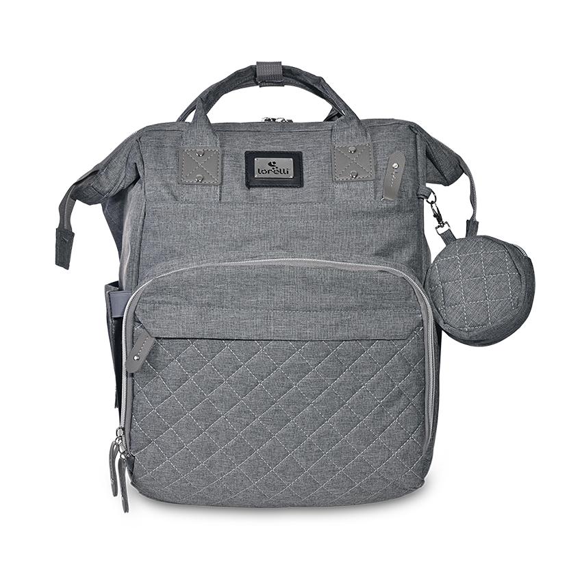Accesorii carucioare - Rucsac accesorii bebelusi Danny, multiple compartimente, buzunar izoterm, Grey, bebelorelli.ro