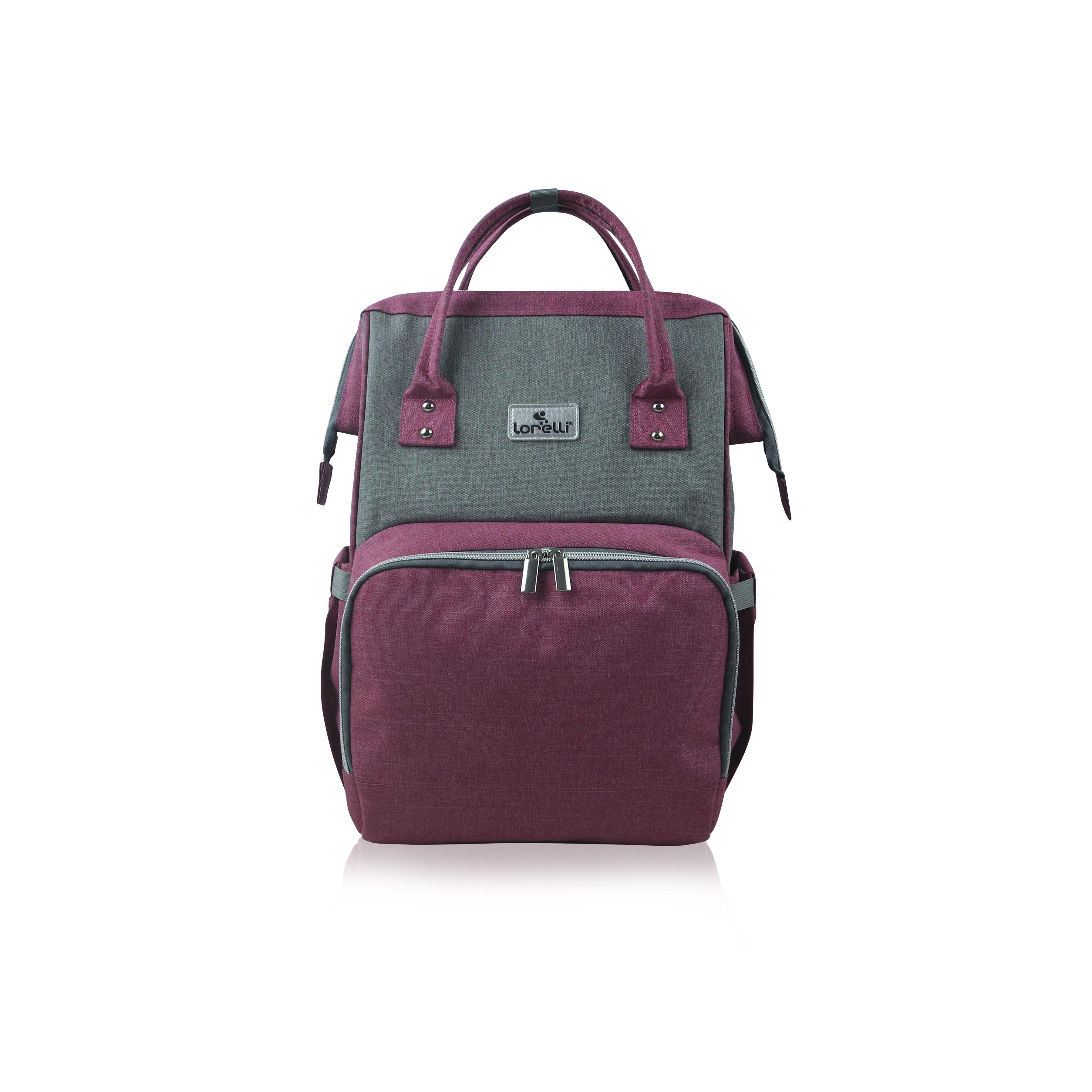 Rucsac accesorii bebelusi, Tina, multiple compartimente, Pink & Grey