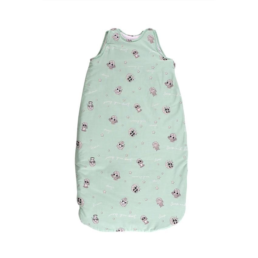 Sac de dormit bebe - Sac de dormit de iarna, 95 cm, bumbac ranforce, Friends Green, bebelorelli.ro
