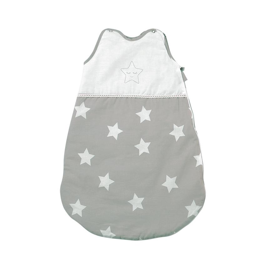 Sac de dormit bebe - Sac de dormit de vara (0-6 luni), Stars Grey, bebelorelli.ro