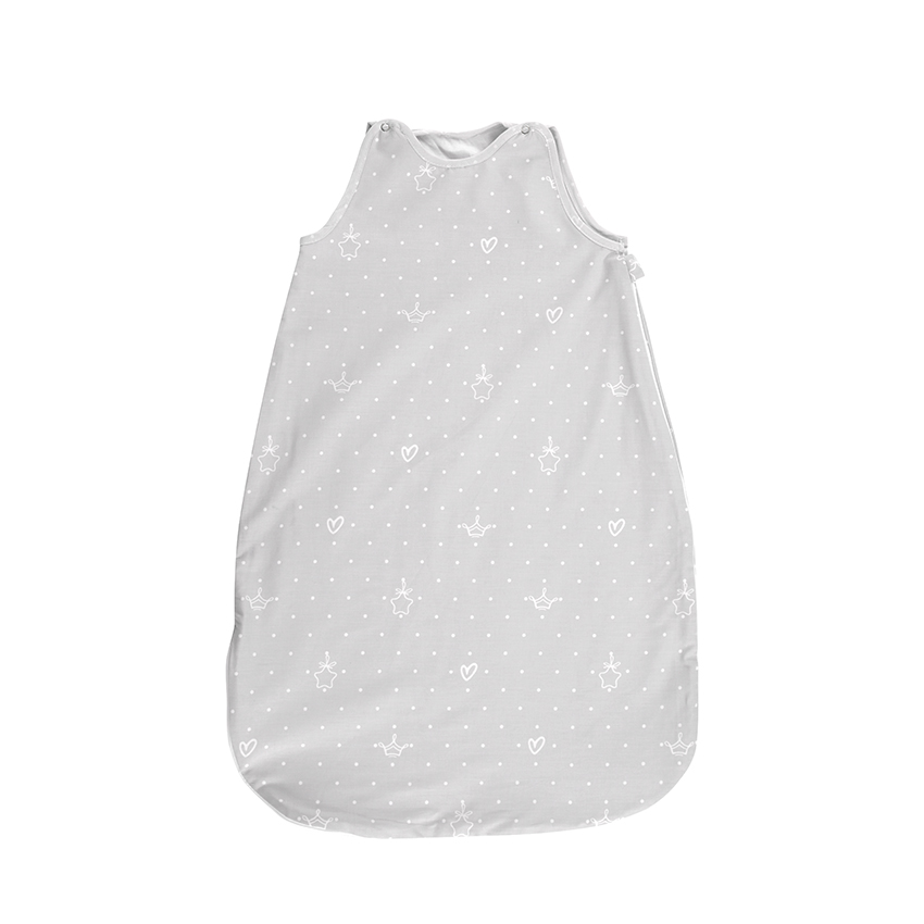Sac de dormit de vara, 85 cm, 12-18 luni, bumbac ranforce, Bear Grey