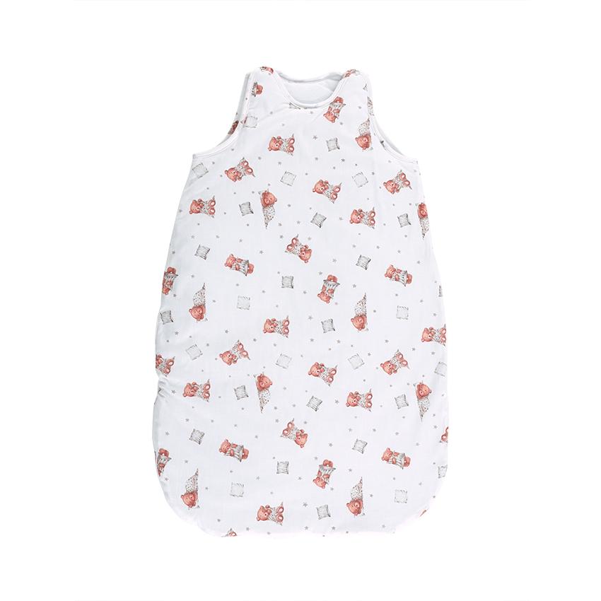 Sac de dormit bebe - Sac de dormit toamna/iarna, pentru copii cu inaltimea maxima de 85 cm, Bears & Piollws Beige, bebelorelli.ro