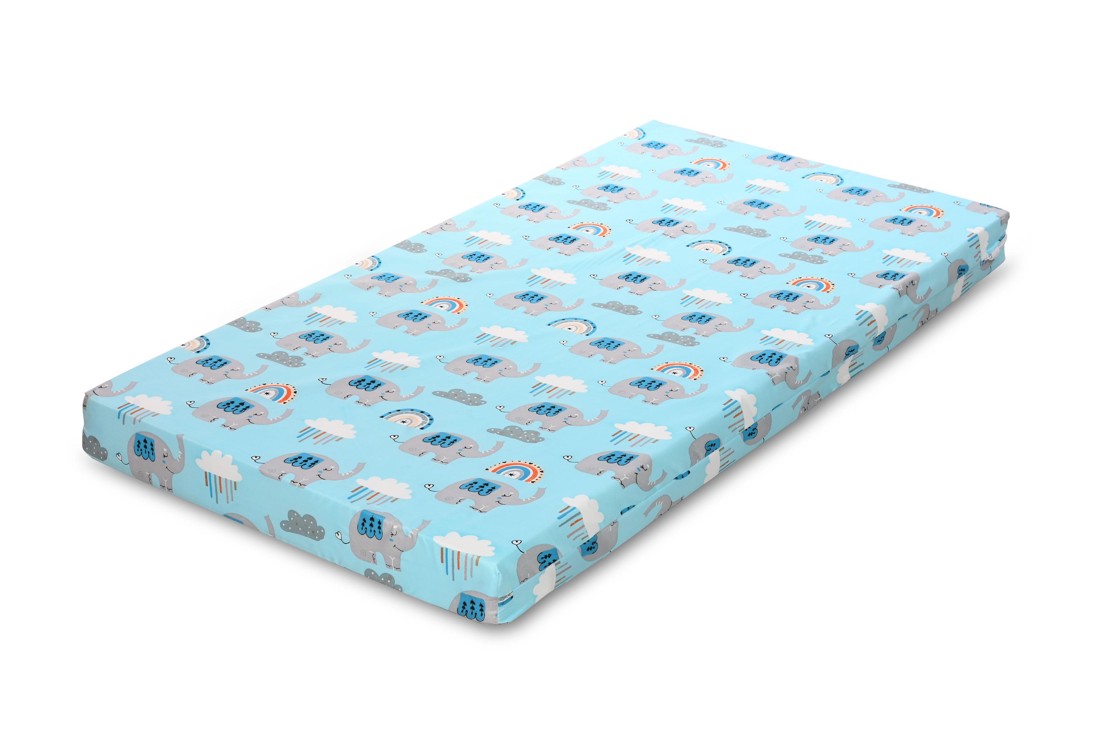 Saltele paturi copii - Saltea CLASSIC din spuma 60/120/9 cm, Elefant Albastru, bebelorelli.ro