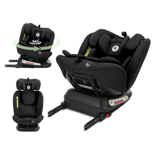 i-Size - Scaun auto pentru copii, Capella, i-Size, Isofix, rotativ 360 grade, 0 luni-12 ani, 40-150 cm, Black, bebelorelli.ro