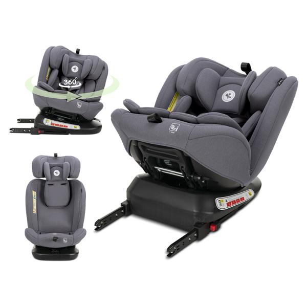 i-Size - Scaun auto pentru copii, Capella, i-Size, Isofix, rotativ 360 grade, 0 luni-12 ani, 40-150 cm, Grey, bebelorelli.ro