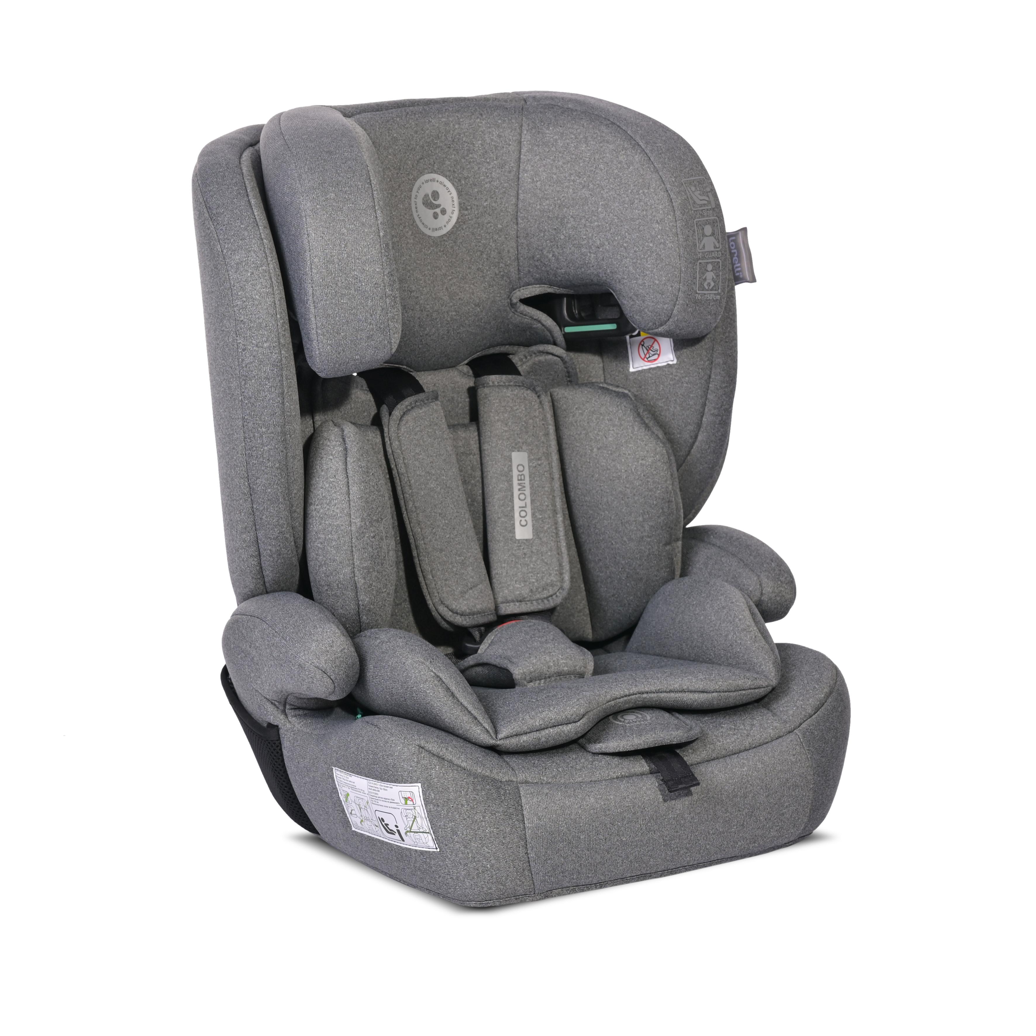 Scaun auto Colombo, i-Size, de la 15 luni pana la 12 ani, 76-150 cm, Gri