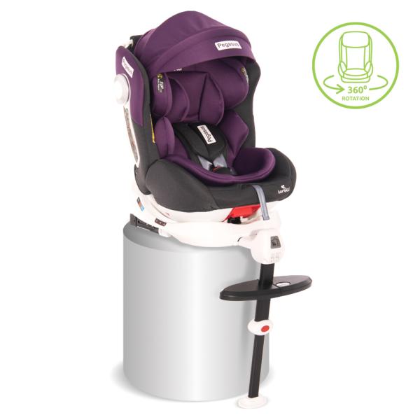 Scaune Auto Copii - Scaun auto, Pegasus, Isofix, rotativ 360 grade, Grey & Violet, bebelorelli.ro