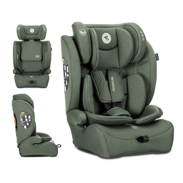 i-Size - Scaun auto pentru copii, Adventure, i-Size, tetiera reglabila, 15 Luni-12 Ani, 76-150 cm, Green, bebelorelli.ro