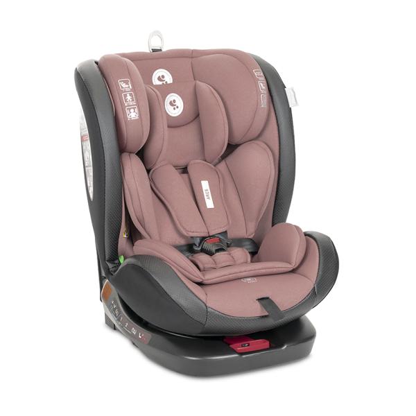 i-Size - Scaun auto pentru copii, Ares, i-Size, Isofix, anti rebound bar, rotativ, 40-150 cm, 0 luni-12 ani, Pink, bebelorelli.ro