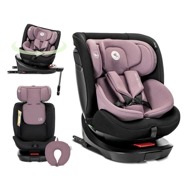 Scaun auto pentru copii, concord pro, isofix, picior de sprijin, rotativ 360, cu perna de calatorie, 40-150 cm, 0 luni-12 ani,