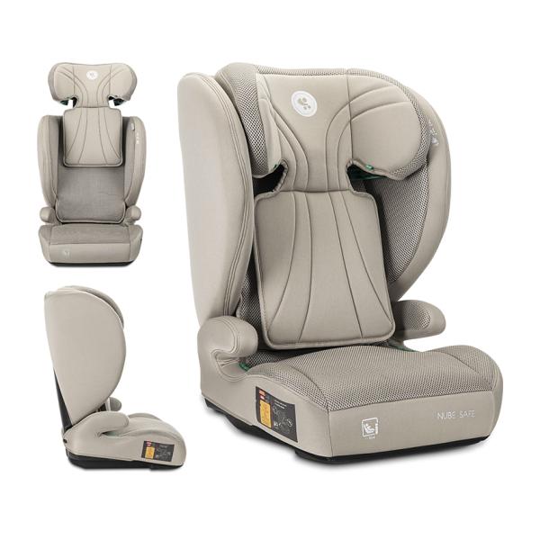 i-Size - Scaun auto pentru copii, Nube Safe, protectie laterala EPS, tetiera reglabila, husa respirabila, 3-12 ani, 100-150 cm, Beige, bebelorelli.ro
