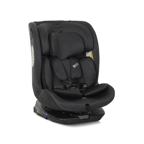 i-Size - Scaun auto pentru copii, Rodeo, i-Size, Isofix, rotativ, 0 luni-12 ani, 40-150 cm, Black, bebelorelli.ro