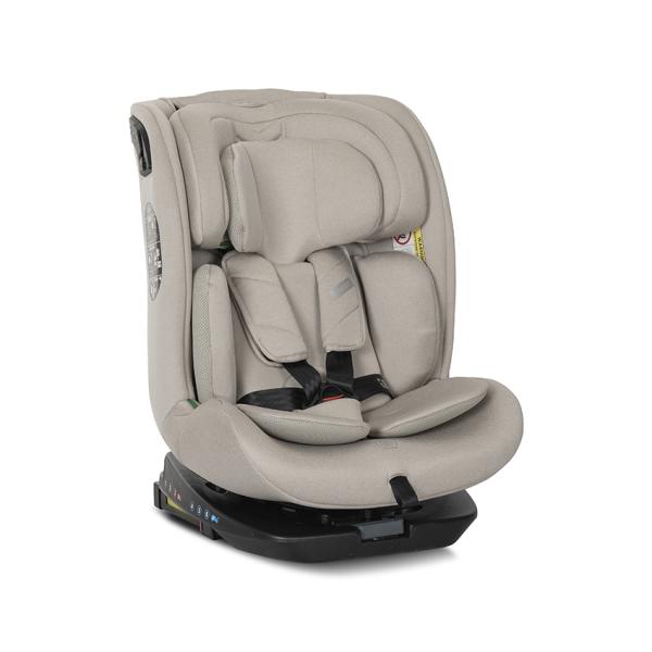 i-Size - Scaun auto pentru copii, Rodeo, i-Size, Isofix, rotativ, 0 luni-12 ani, 40-150 cm, Beige, bebelorelli.ro