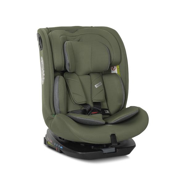 i-Size - Scaun auto pentru copii, Rodeo, i-Size, Isofix, rotativ, 0 luni-12 ani, 40-150 cm, Green & Grey, bebelorelli.ro
