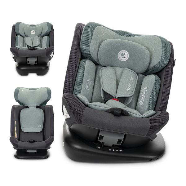 i-Size - Scaun auto pentru copii, Sagitta, i-Size, rotativ 360, protectie laterala SPS, spatar reglabil, 0-12 ani,  40-150 cm, SPS, Green, bebelorelli.ro