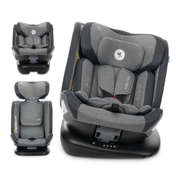 i-Size - Scaun auto pentru copii, Sagitta, i-Size, rotativ 360, protectie laterala SPS, spatar reglabil, 0-12 ani,  40-150 cm, SPS, Grey, bebelorelli.ro