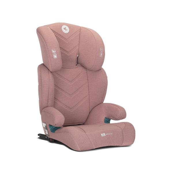 i-Size - Scaun auto pentru copii, Speed GT, i-Size, Isofix, poate fi folosit ca inaltator auto, 3-12 Ani, 100-150 cm, Pink, bebelorelli.ro