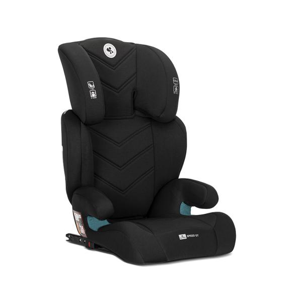 i-Size - Scaun auto pentru copii, Speed GT, i-Size, Isofix, 2 in 1, transformabil in inaltator auto, tetiera reglabila multiple pozitii, 3-12 Ani, 100-150 cm, Black, bebelorelli.ro