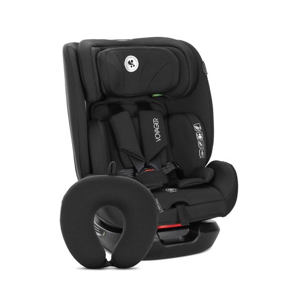 i-Size - Scaun auto pentru copii, Voyager, i-Size, inclusa pernuta de calatorie, 0 luni-12 ani, 40-150 cm, Black, bebelorelli.ro
