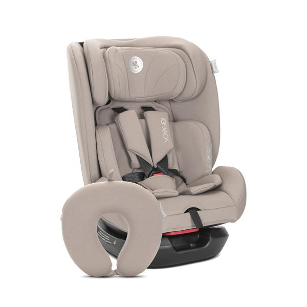 Scaun auto pentru copii, Voyager, i-Size, inclusa pernuta de calatorie, 0 luni-12 ani, 40-150 cm, Beige