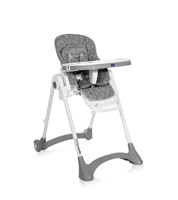 Scaune de Masa - Scaun de masa, Campanella, reglabila, 6-36 luni, Grey Candy, bebelorelli.ro
