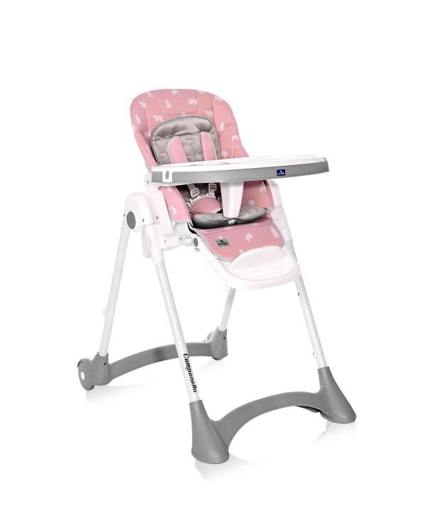 Scaune de Masa - Scaun de masa, Campanella, reglabila, 6-36 luni, Pink Bears, bebelorelli.ro