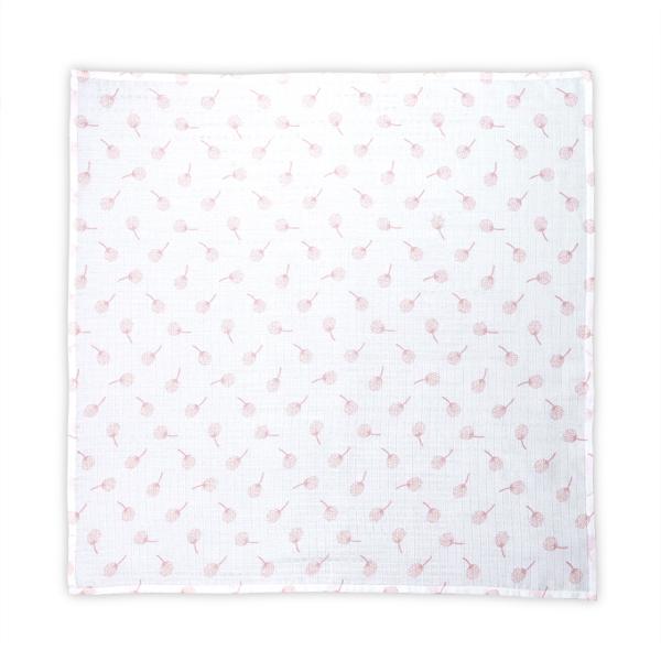 Perne si paturici - Scutec pled muselina, 80 x 80 cm, Rose Floral, bebelorelli.ro