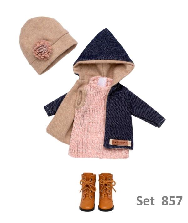 Papusi si accesorii - Set imbracaminte pentru papusa Penelope, 33 cm, modele asortate, cu accesorii, bebelorelli.ro