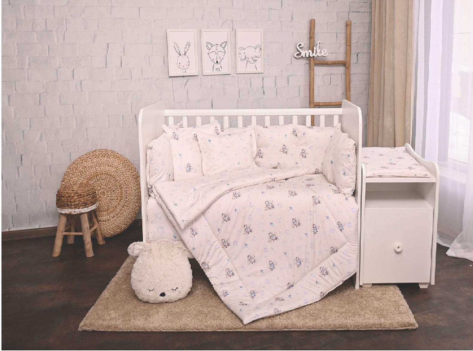 Lenjerii patuturi copii - Set lenjerie pat 8 piese, bumbac ranforce, Trend, Blue Aeroplane, bebelorelli.ro