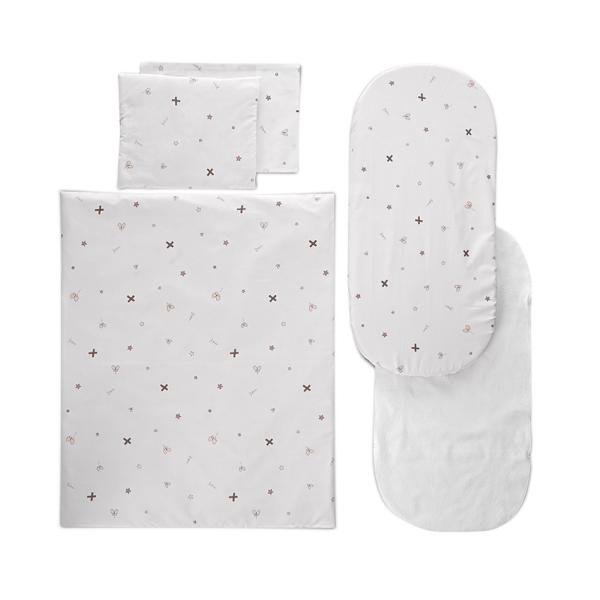 Set lenjerie pentru carucior, cu protectie impermeabila, 6 piese, honey bunny beige LORELLI