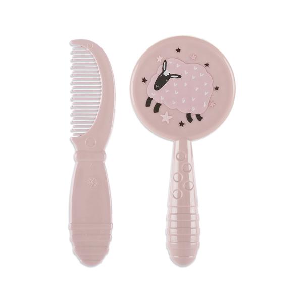 Accesorii igiena - Set pieptan cu perie, 0 luni+, My Friend, Mellow Rose, bebelorelli.ro