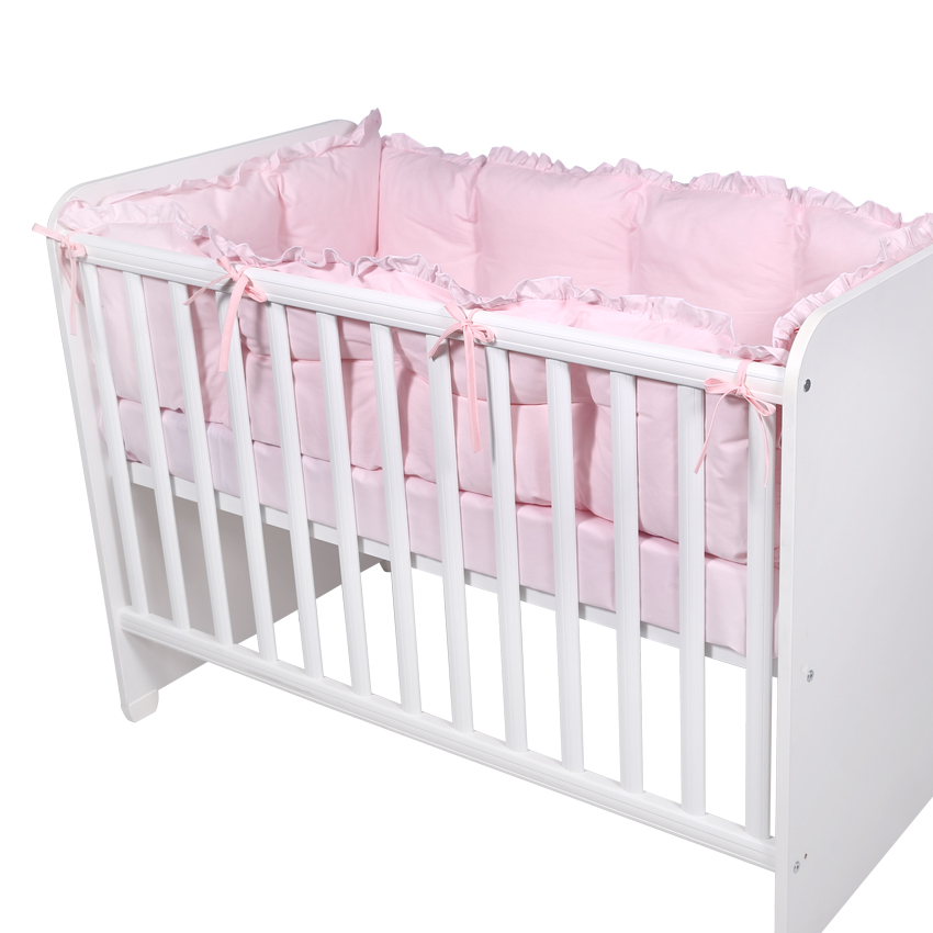 Lenjerii patuturi copii - Set protectii laterale pentru pat 4 piese, 60x120 cm, Pink, bebelorelli.ro