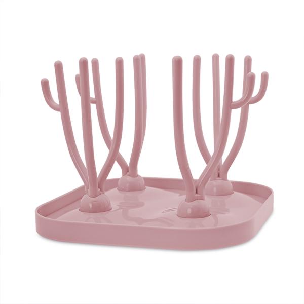 Accesorii igiena - Suport pentru uscarea biberoanelor si accesoriilor, Blush Pink, bebelorelli.ro