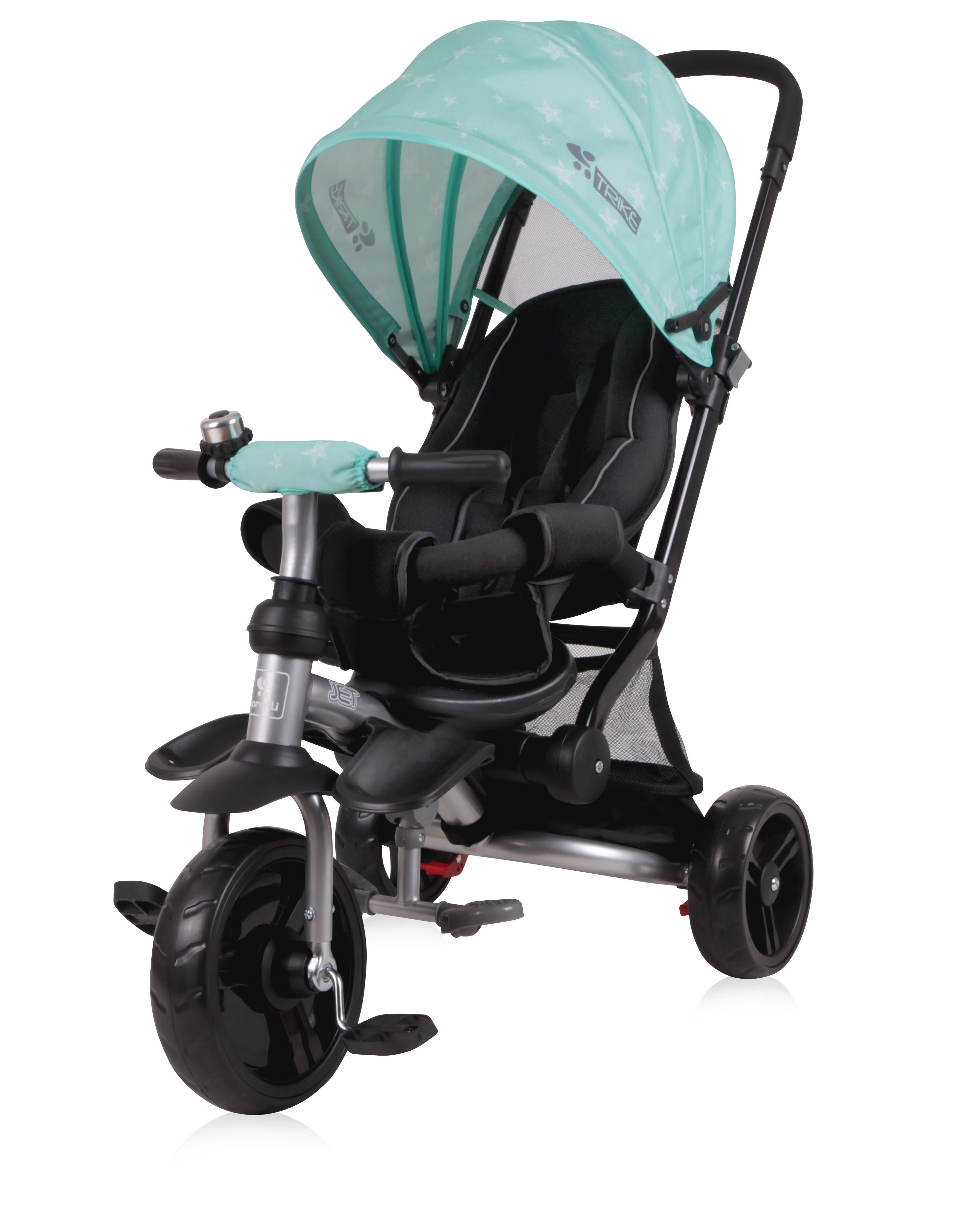 Lichidare de Stoc - Tricicleta Jet Eva Wheels, Green Stars, bebelorelli.ro