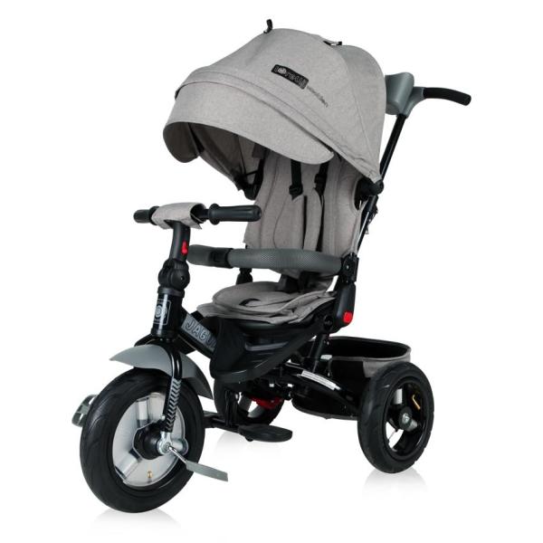 Lichidare de Stoc - Tricicleta multifunctionala 4in1, Jaguar Air, roti mari cu camera, Grey Luxe, bebelorelli.ro