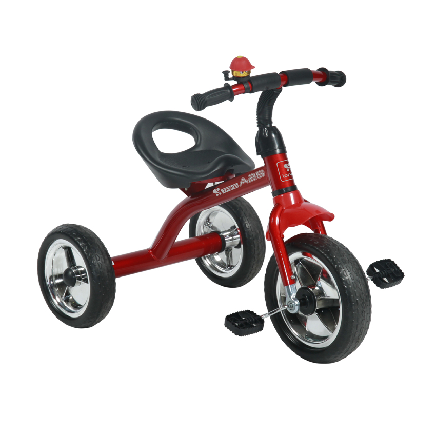Lichidare de Stoc % - Tricicleta pentru copii, A28, roti mari, Rosu cu Negru, bebelorelli.ro
