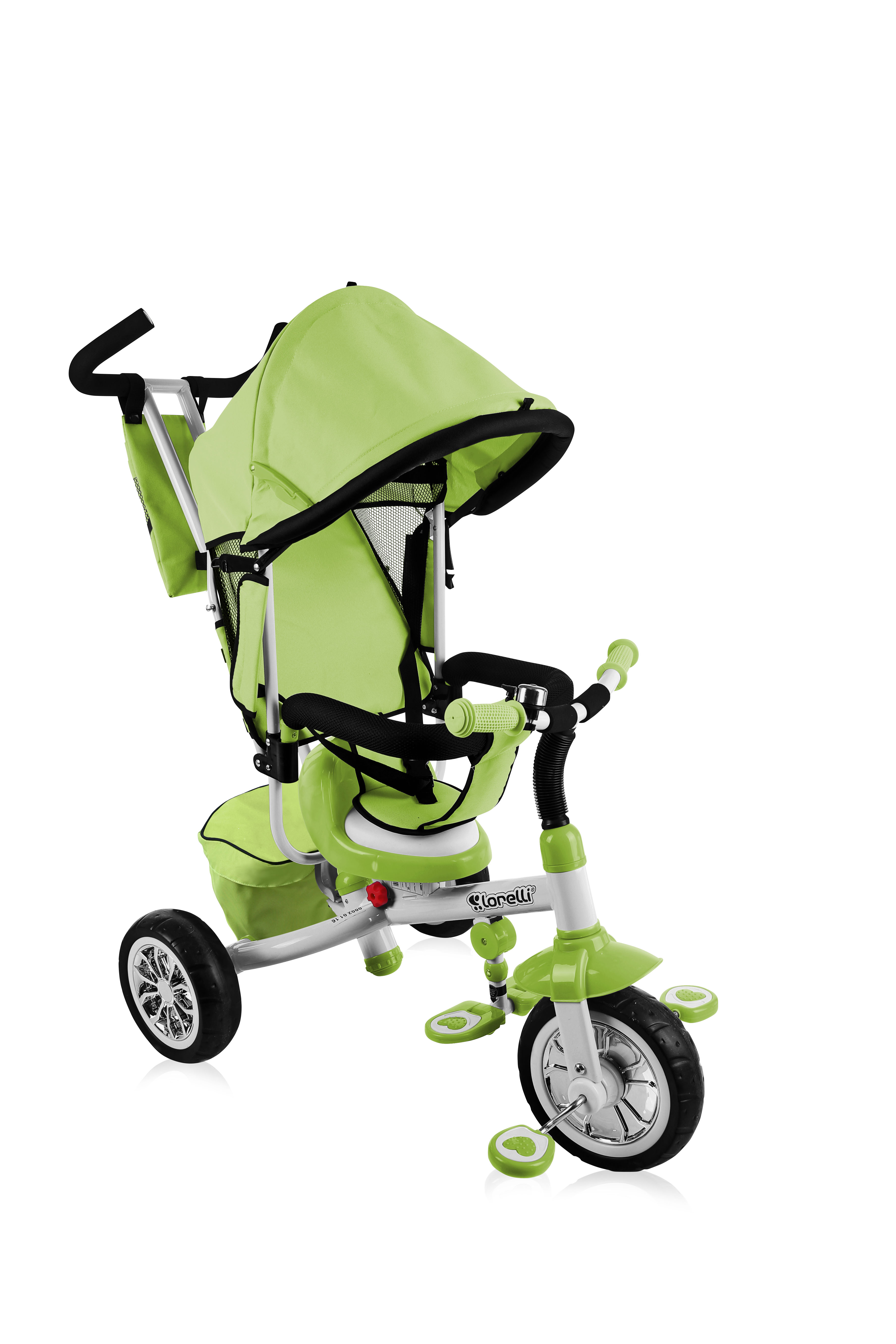 Lichidare de Stoc - Tricicleta  pentru copii, B302A Fast, multifunctionala 3in1, Green & Grey, bebelorelli.ro