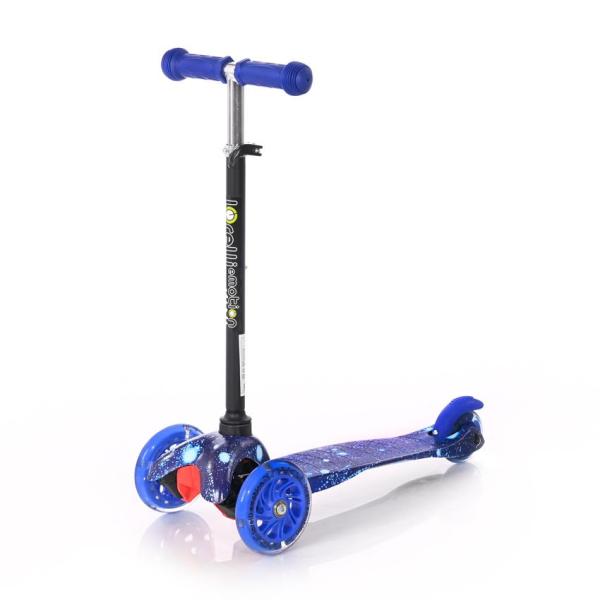 Trotinete - Trotineta pentru copii, 3 Ani+, 3 roti cu leduri, Mini, Blue Cosmos, bebelorelli.ro