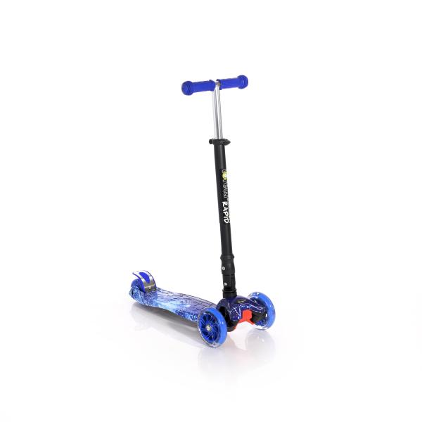 Trotinete - Trotineta pentru copii, 5 Ani+, 4 roti cu leduri, Rapid, Blue Cosmos, bebelorelli.ro