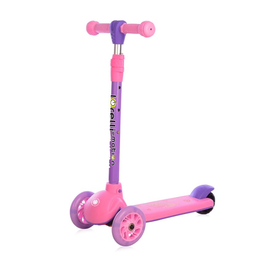 Trotineta pentru copii, tamtam, 3 ani+, roti cu lumini, pink lion LORELLI