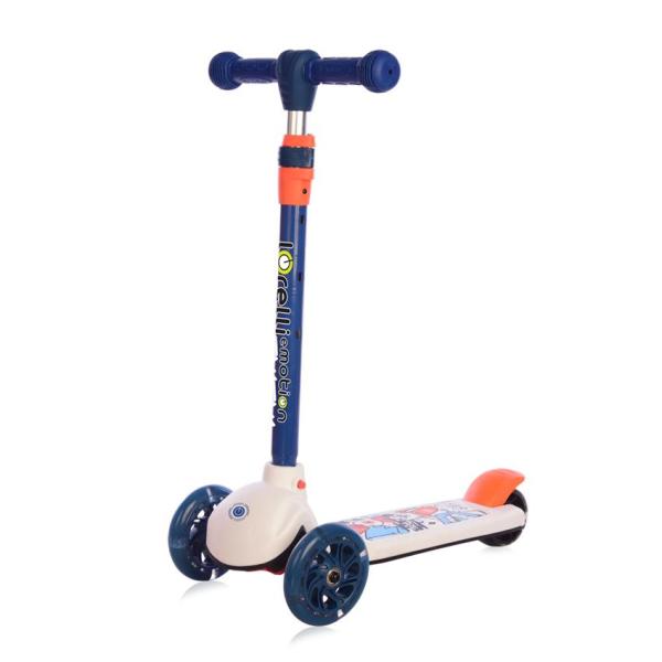 Trotinete - Trotineta pentru copii, Tamtam, 3 ani+, roti cu lumini, Crazy Navy Blue, bebelorelli.ro