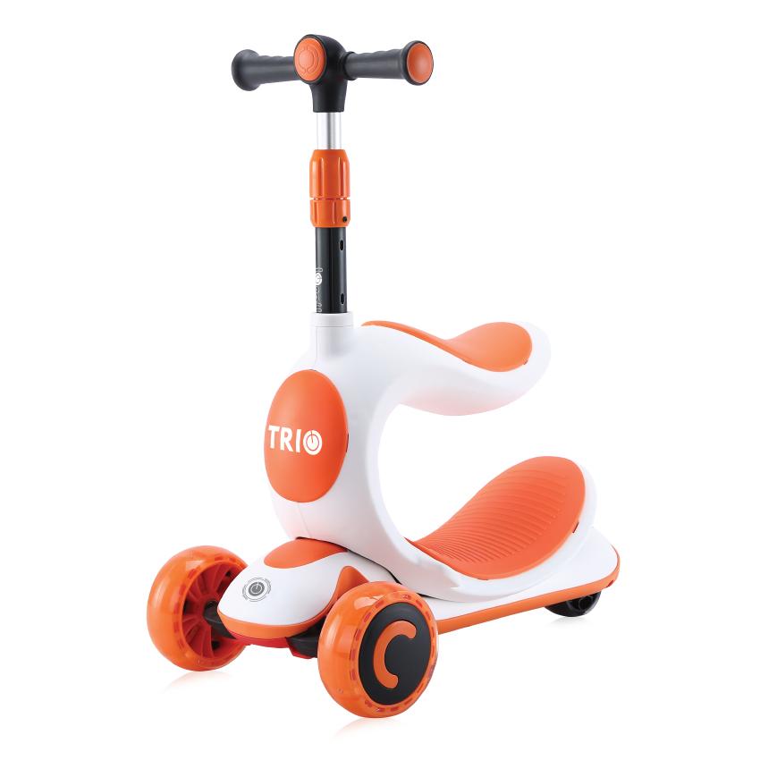 Trotineta pentru copii, trio, 3 ani+, roti cu leduri, orange LORELLI