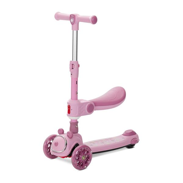 Trotinete - Trotineta pliabila, cu sezut pliabil, Swiftie, pana la 50 kg, Pink, bebelorelli.ro