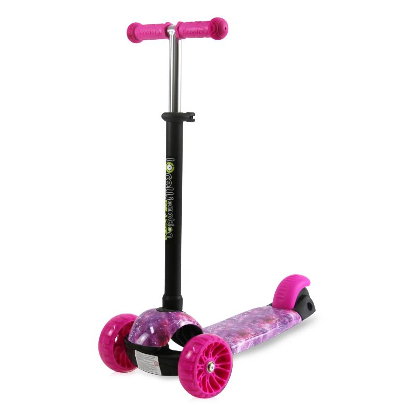 Trotineta reglabila pentru coopii, draxter, 3 ani+, pink galaxy LORELLI