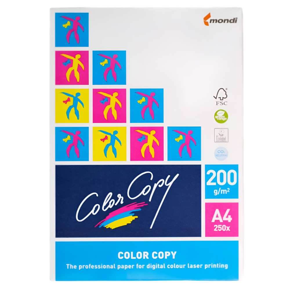 hartie copiator a4 80g/mp 500 coli/top Hartie color copy a4, 200gr, 250 coli/top